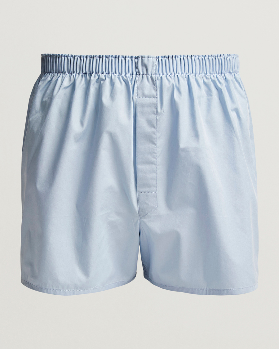 Mies | Alusvaatteet | Sunspel | Classic Woven Cotton Boxer Shorts Plain Blue