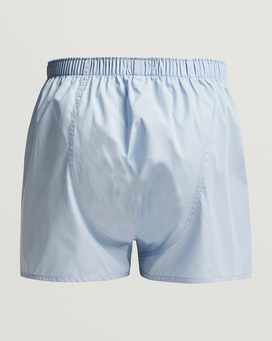 Mies |  | Sunspel | Classic Woven Cotton Boxer Shorts Plain Blue