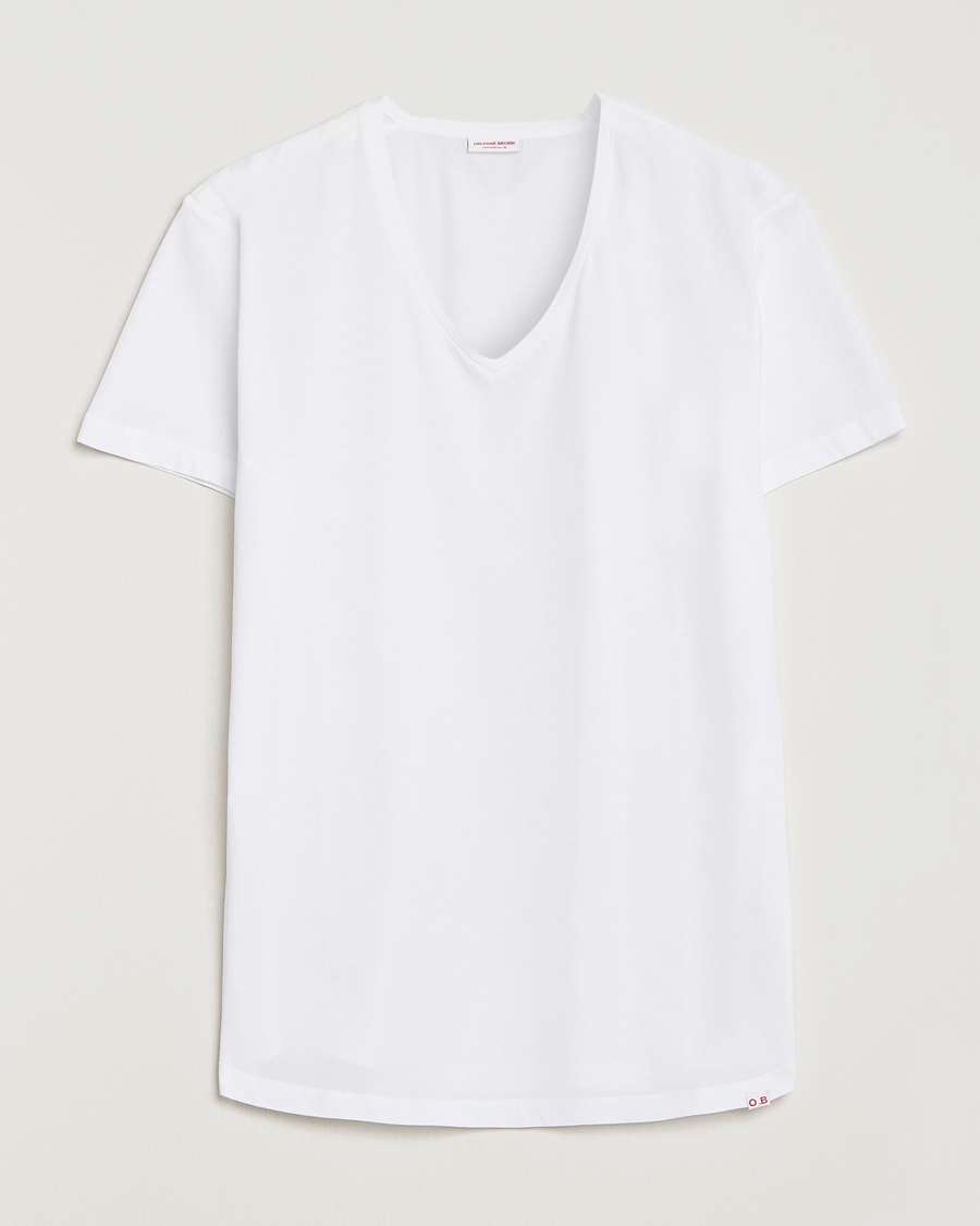 Mies | Valkoiset t-paidat | Orlebar Brown | OB V-Neck Tee White