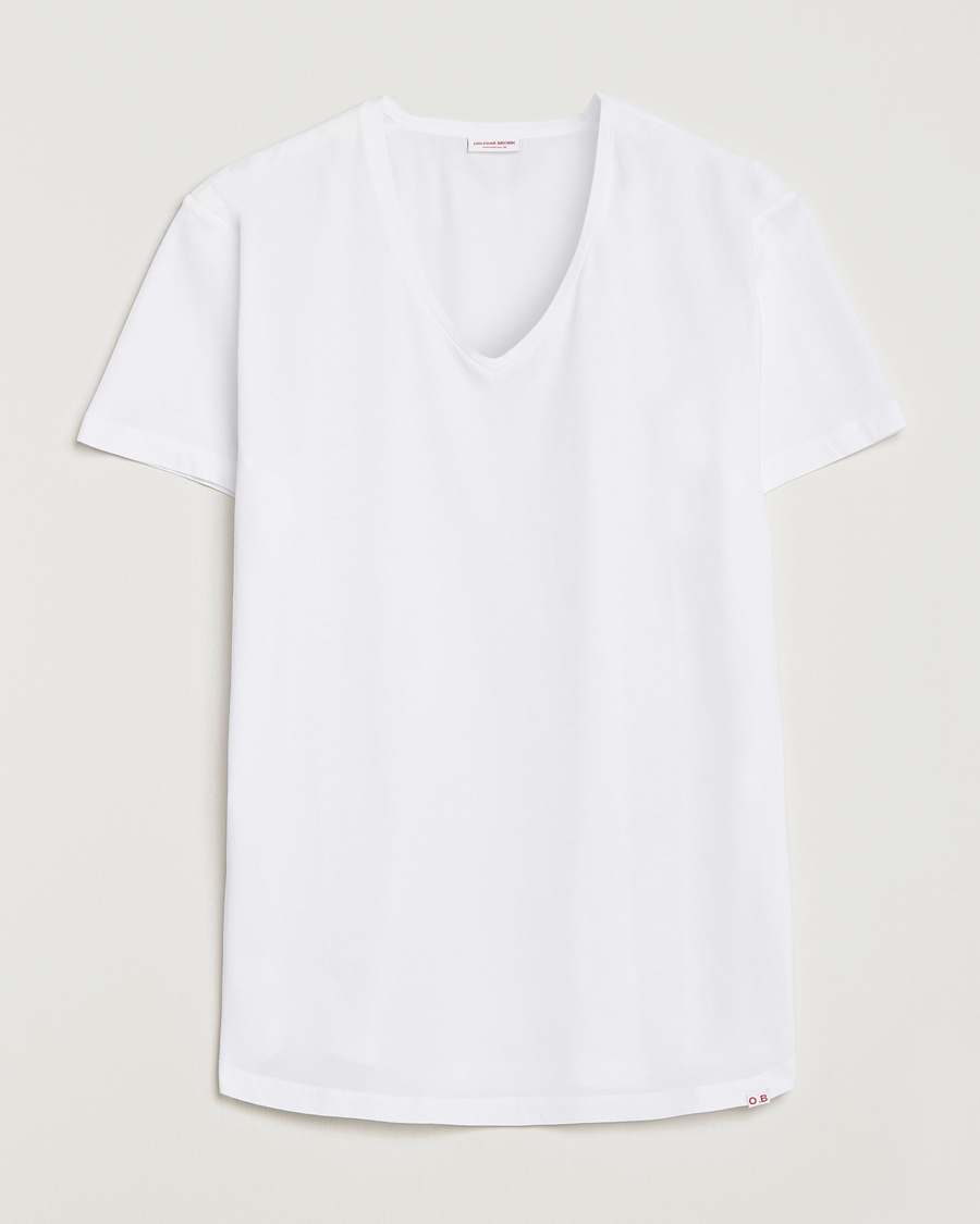 Mies | T-paidat | Orlebar Brown | OB V-Neck Tee White