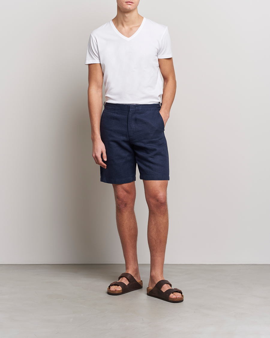 Mies | T-paidat | Orlebar Brown | OB V-Neck Tee White