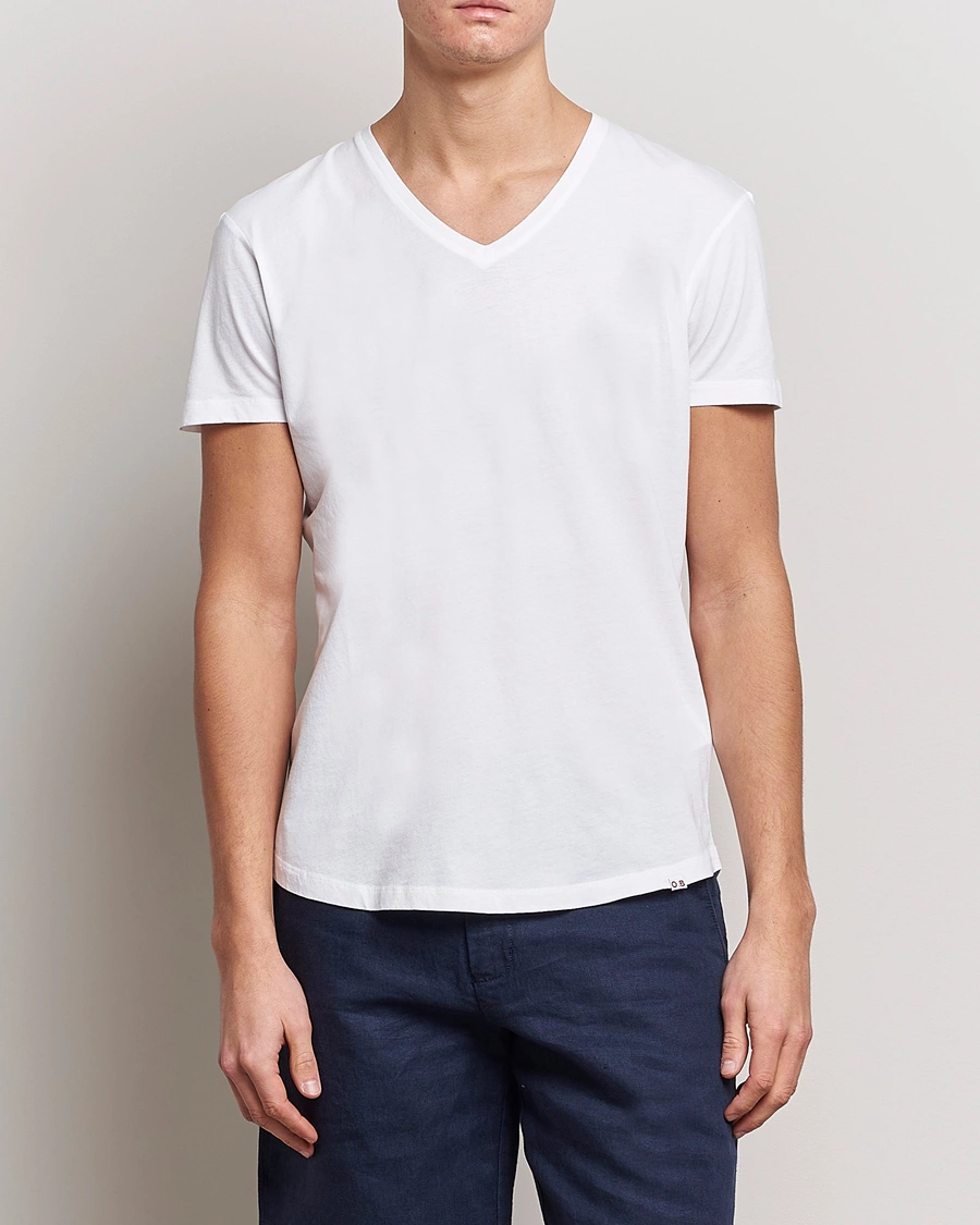 Mies | Valkoiset t-paidat | Orlebar Brown | OB V-Neck Tee White