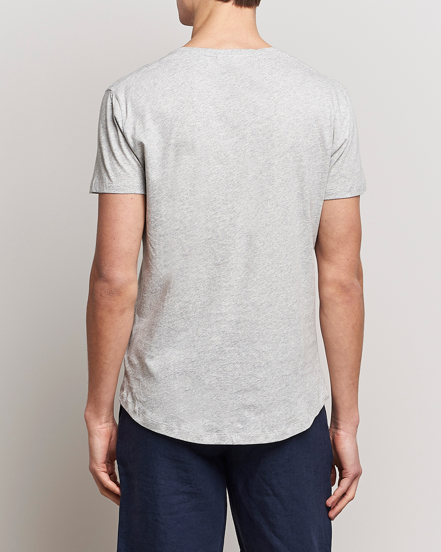 Mies | T-paidat | Orlebar Brown | OB V-Neck Tee Grey Melange