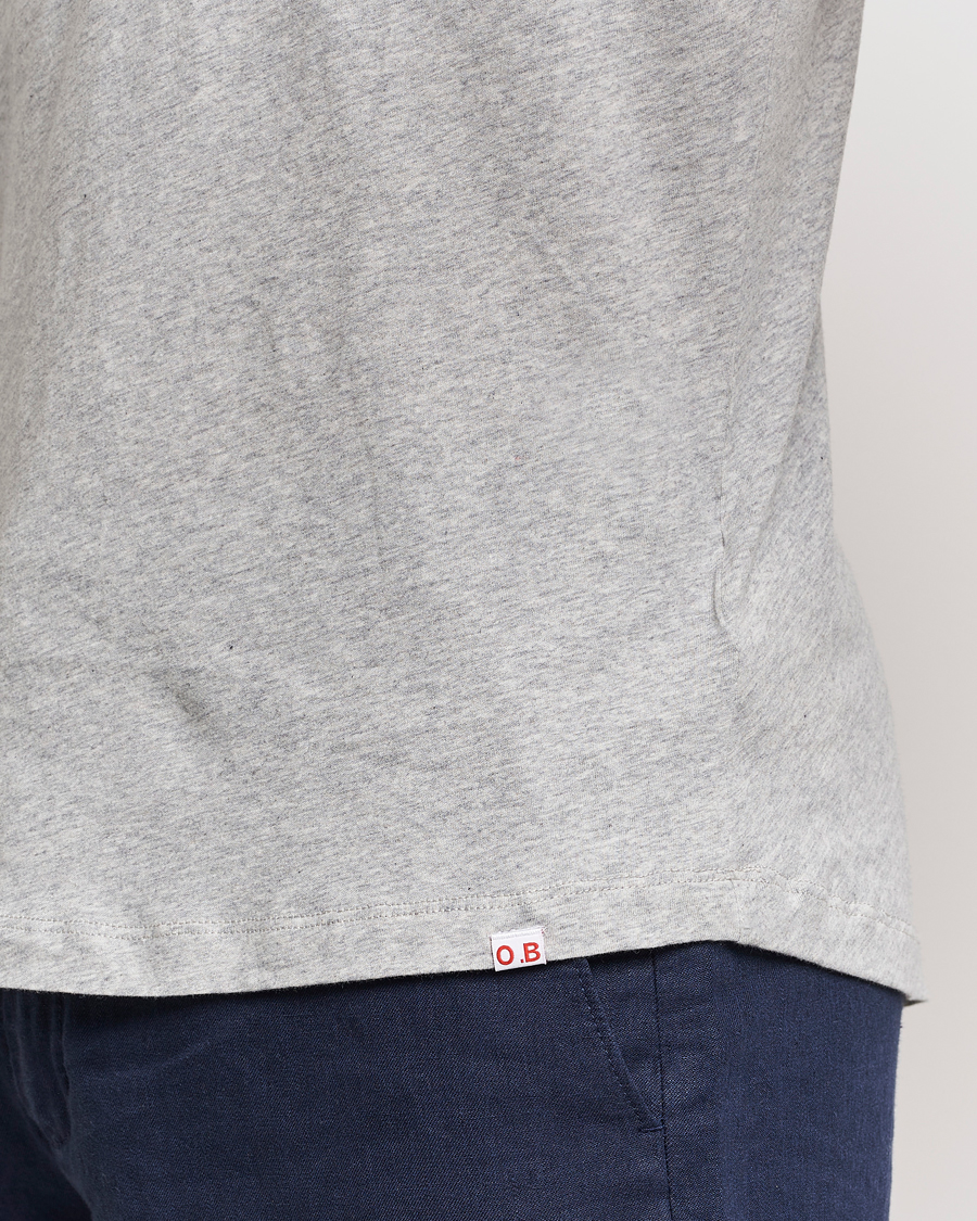 Mies | T-paidat | Orlebar Brown | OB V-Neck Tee Grey Melange