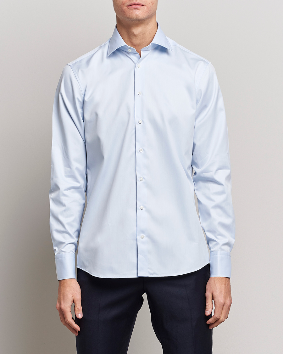 Mies | Viralliset | Stenströms | Fitted Body Shirt Blue