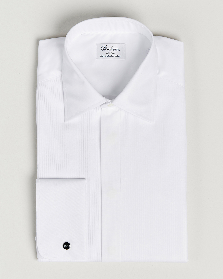 Mies | Kauluspaidat | Stenströms | Slimline Smoking Shirt White