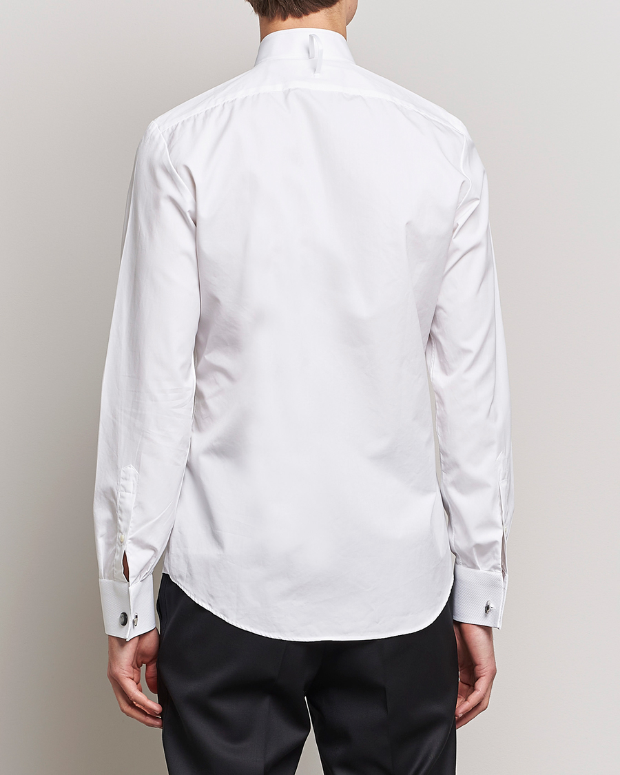 Mies | Kauluspaidat | Stenströms | Slimline Astoria Stand Up Collar Evening Shirt White