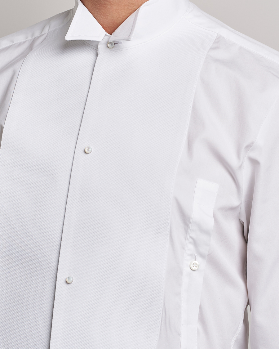 Mies | Kauluspaidat | Stenströms | Slimline Astoria Stand Up Collar Evening Shirt White