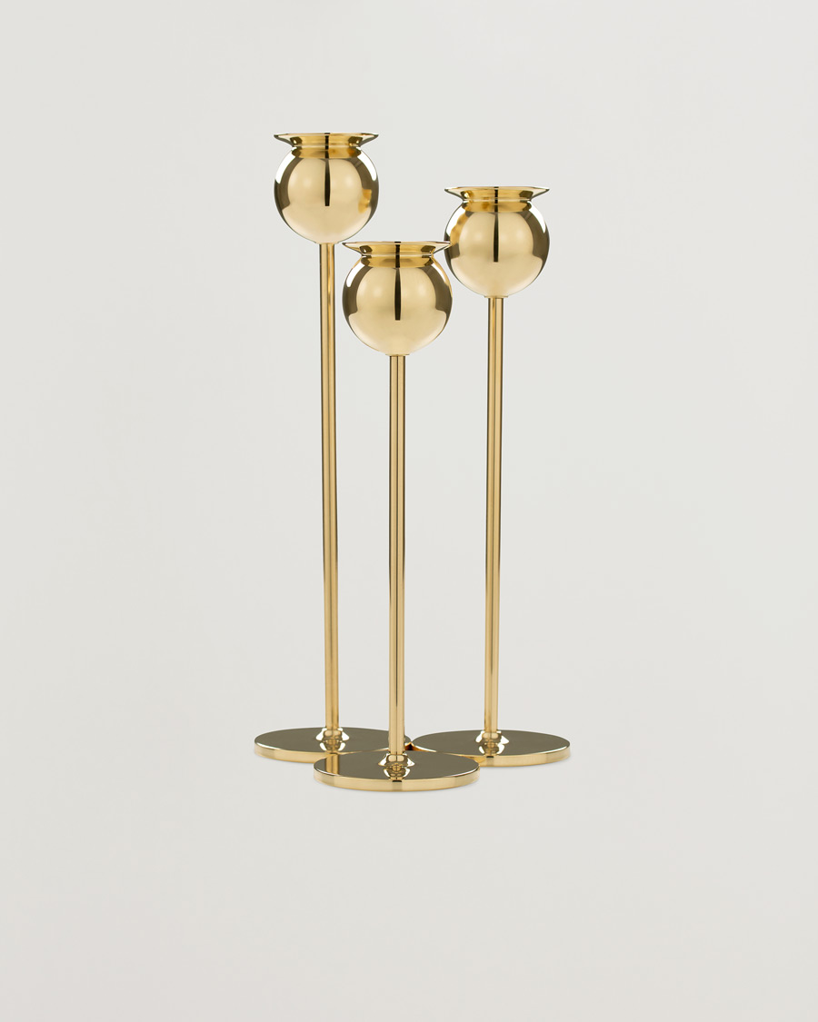 Mies |  | Skultuna | The Tulip Candlestick Brass Set of Three