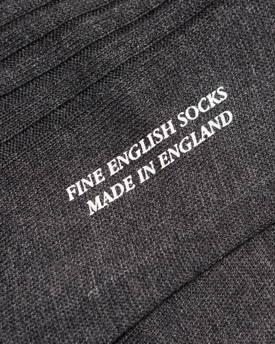 Mies | Alusvaatteet | Pantherella | Vale Cotton Socks Dark Grey