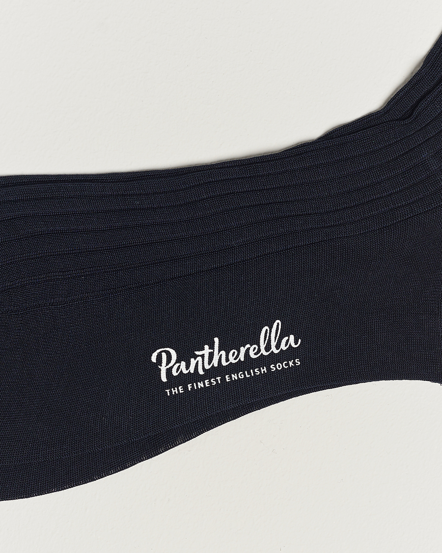 Mies |  | Pantherella | Vale Cotton Long Socks Navy