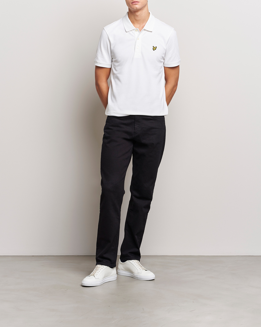 Mies | Pikeet | Lyle & Scott | Plain Pique Polo Shirt White