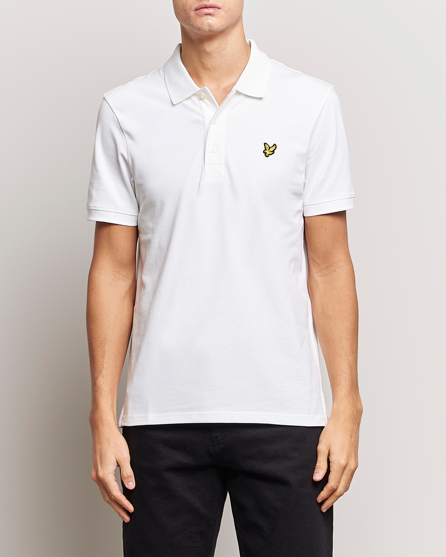Mies | Pikeet | Lyle & Scott | Plain Pique Polo Shirt White