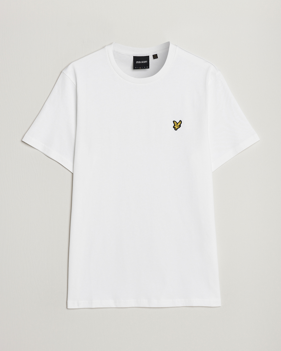 Mies | T-paidat | Lyle & Scott | Plain Crew Neck Cotton T-Shirt White