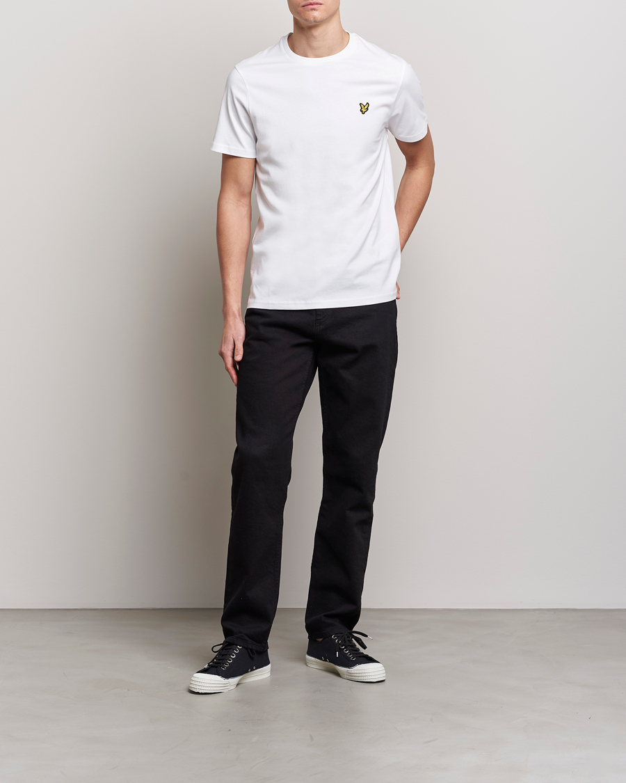 Mies |  | Lyle & Scott | Plain Crew Neck Cotton T-Shirt White