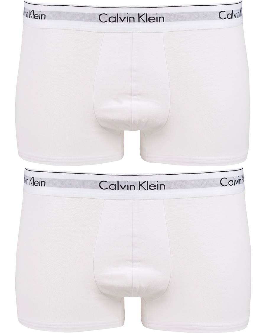Mies | Alusvaatteet | Calvin Klein | Modern Cotton Stretch Trunk 2-Pack White