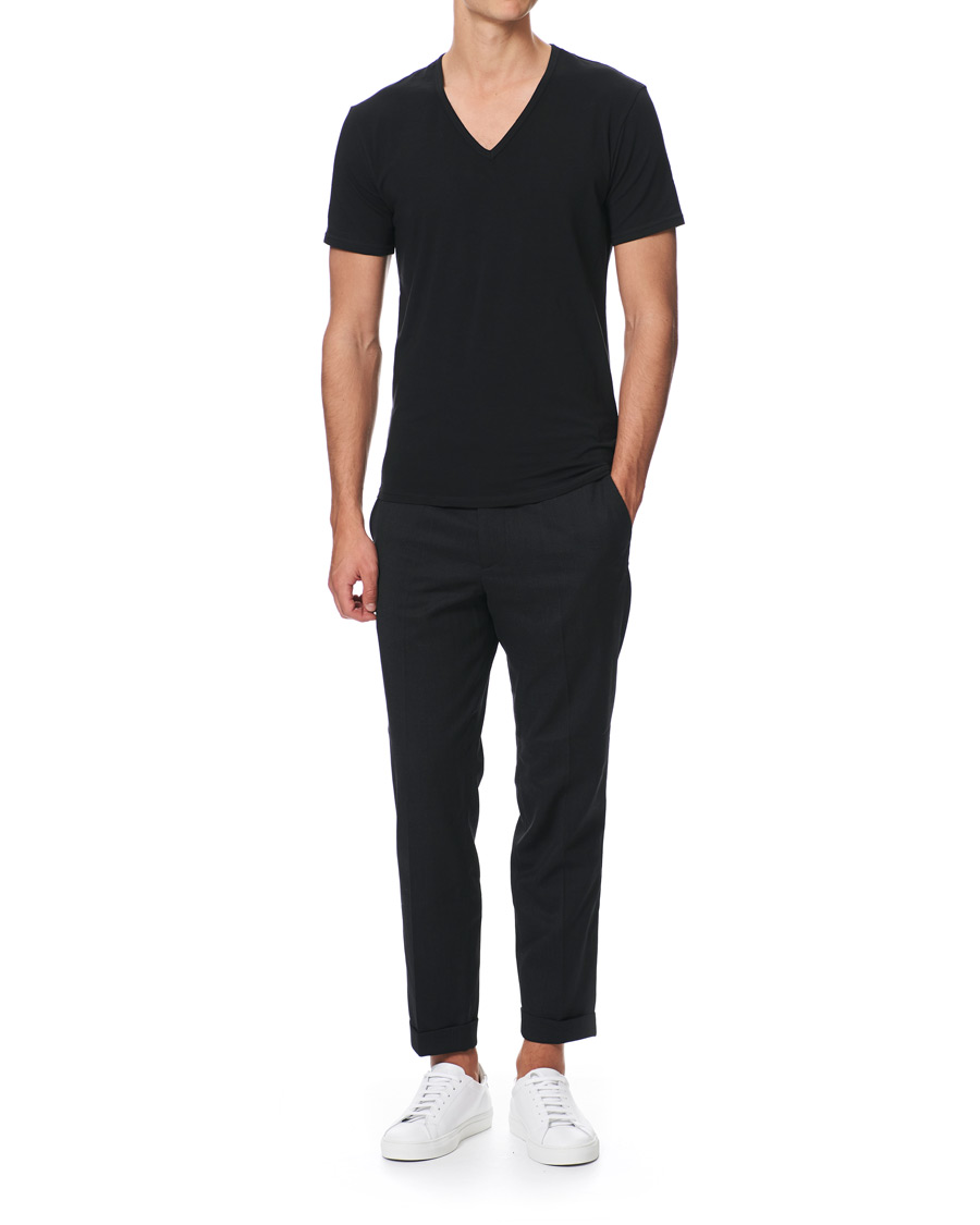 Mies | T-paidat | Calvin Klein | Cotton V-Neck Tee 2-Pack Black