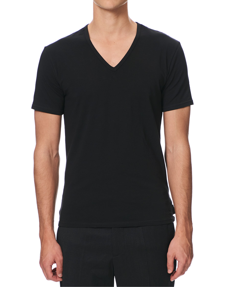 Mies | T-paidat | Calvin Klein | Cotton V-Neck Tee 2-Pack Black