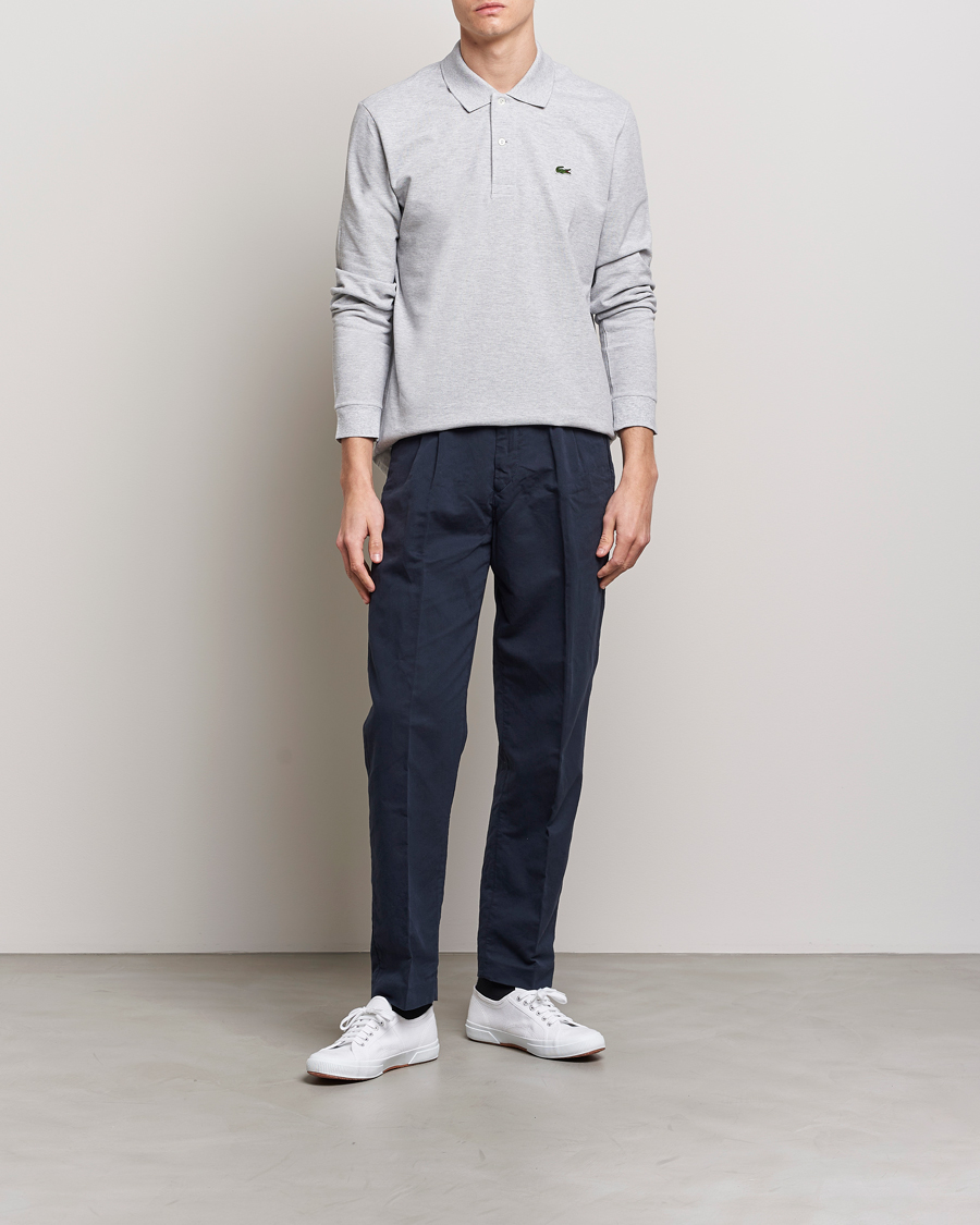 Mies | Pikeet | Lacoste | Original Long Sleeve Polo Piké Silver Chine