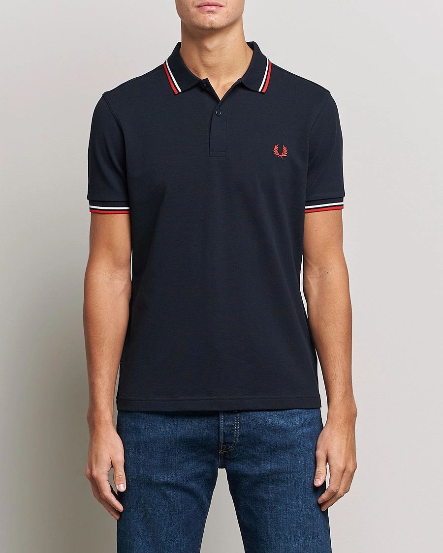 Mies | Pikeet | Fred Perry | Twin Tip Polo Navy