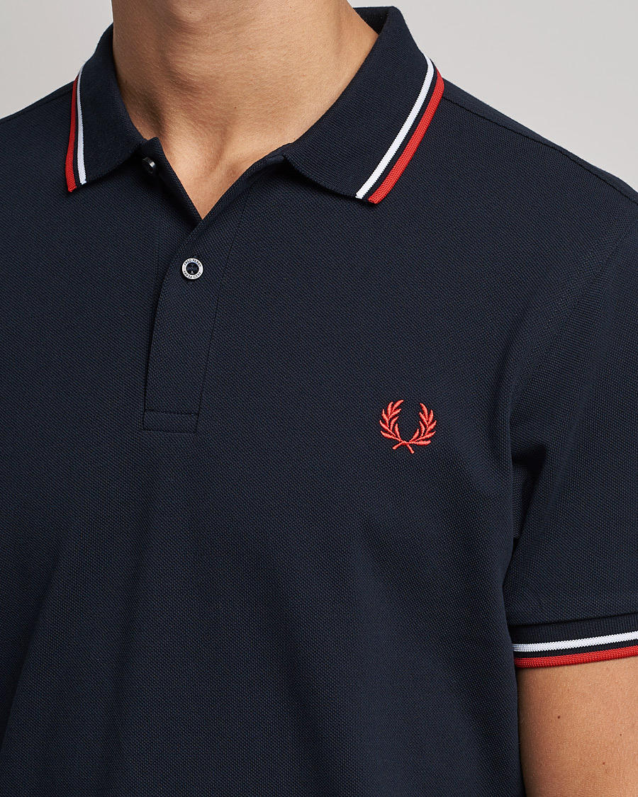 Mies | Pikeet | Fred Perry | Twin Tip Polo Navy