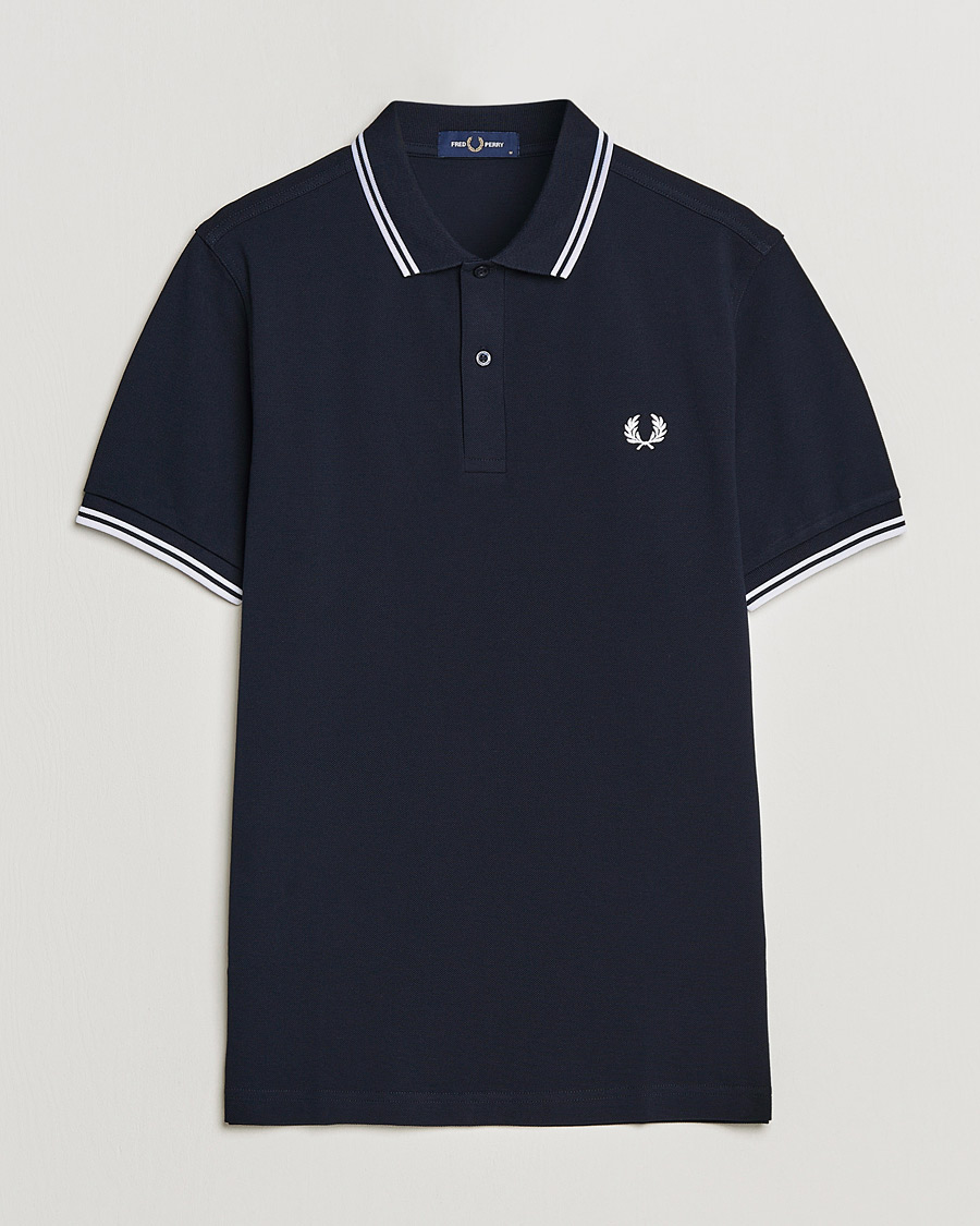 Mies | Pikeet | Fred Perry | Twin Tip Polo Navy/White
