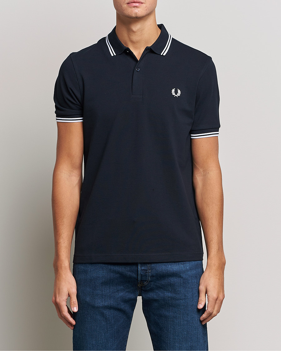 Mies |  | Fred Perry | Twin Tipped Polo Shirt Navy/White