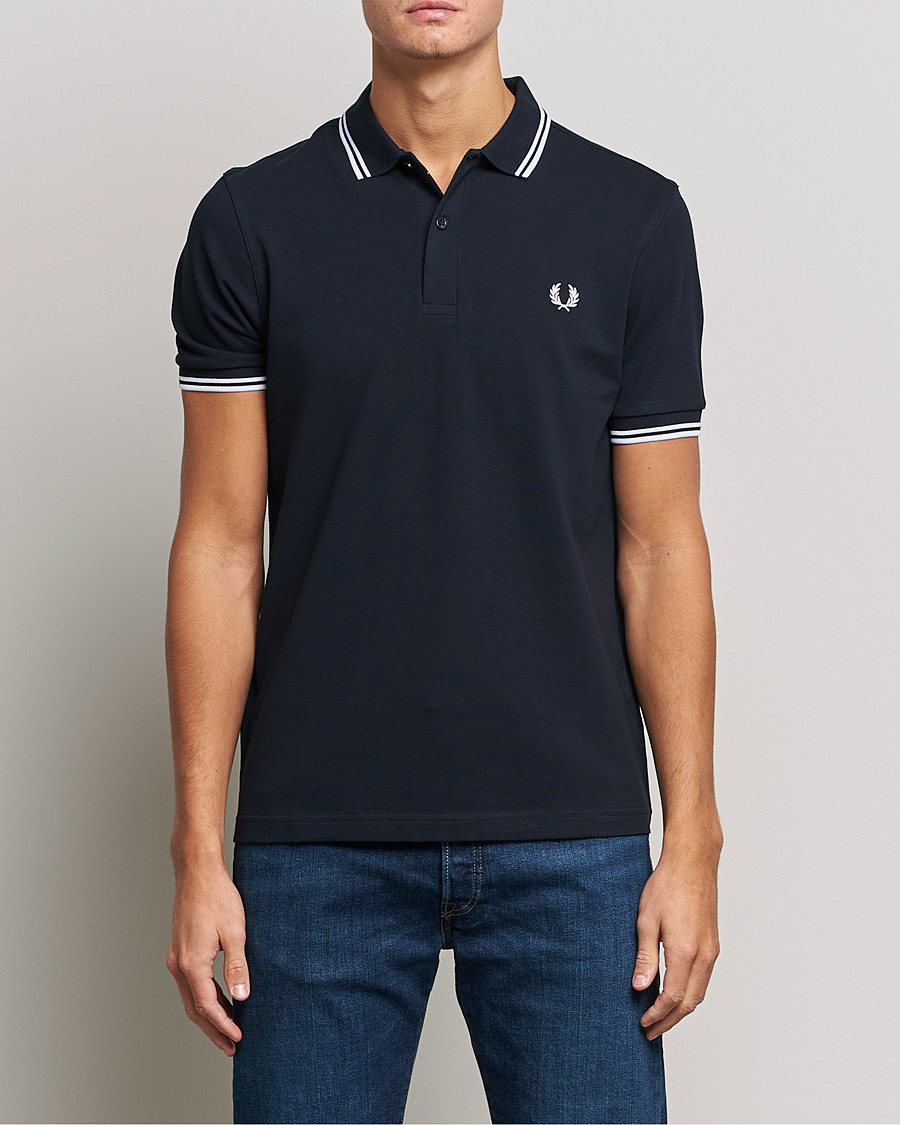 Mies | Pikeet | Fred Perry | Twin Tipped Polo Shirt Navy/White
