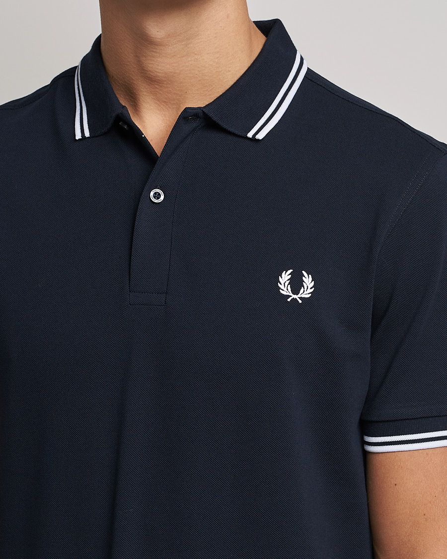 Mies | Pikeet | Fred Perry | Twin Tipped Polo Shirt Navy/White