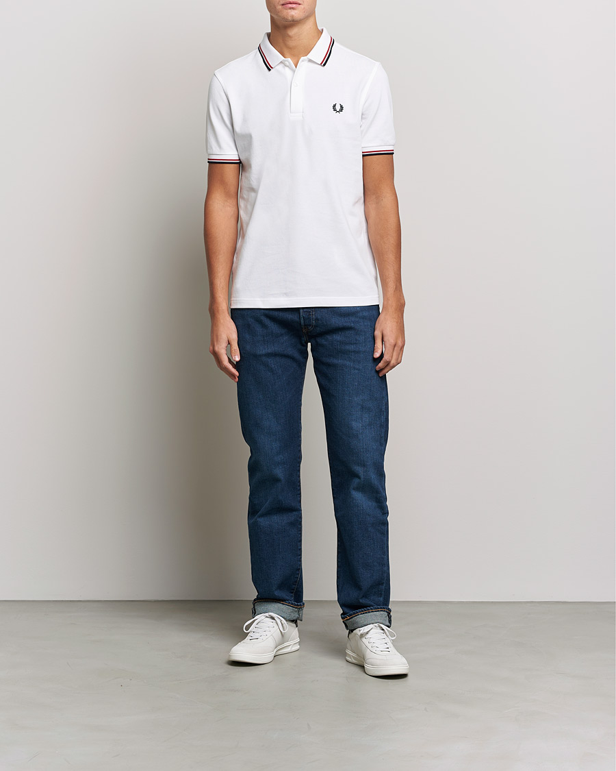 Mies | Pikeet | Fred Perry | Twin Tip Polo White