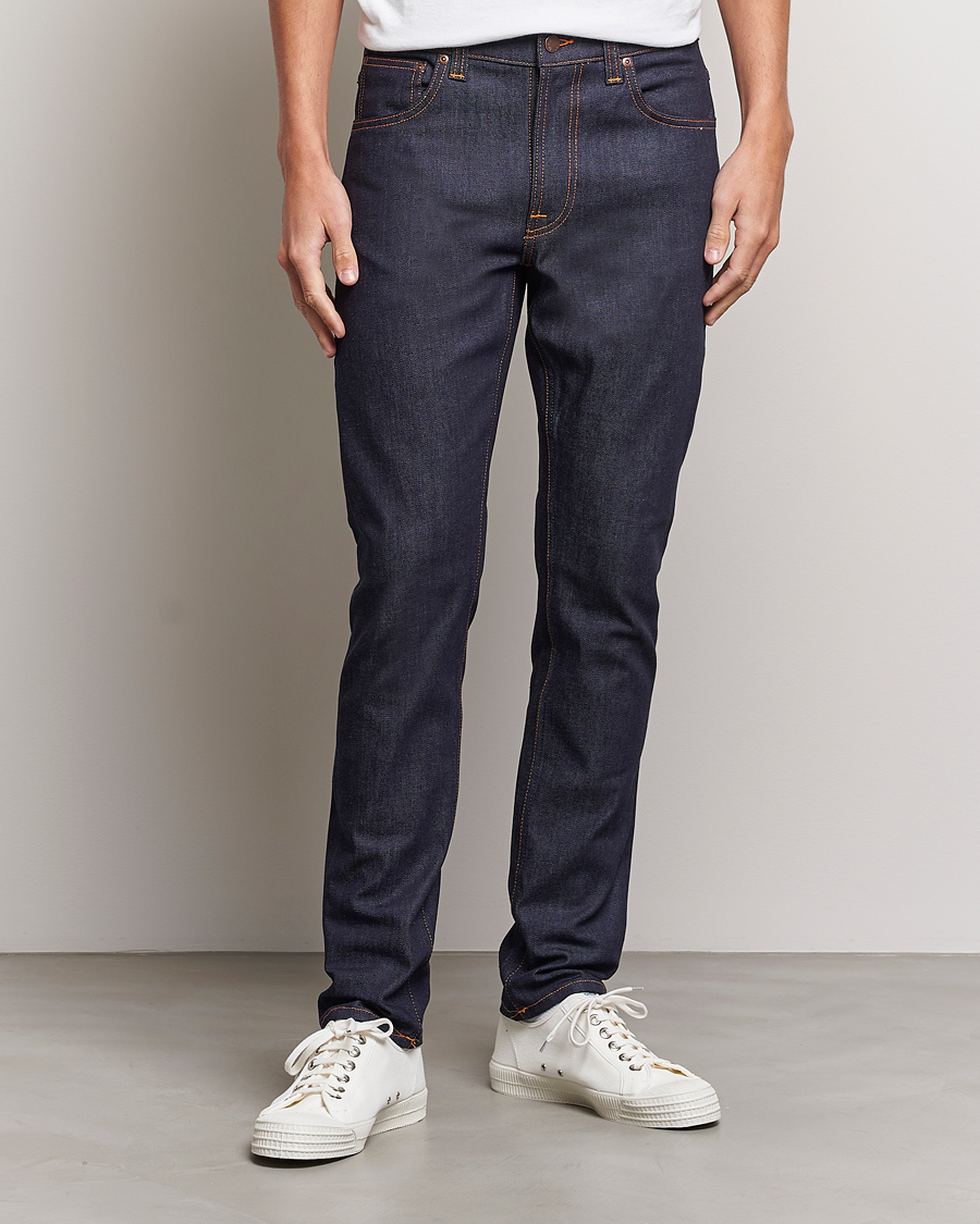Mies | Siniset farkut | Nudie Jeans | Lean Dean Organic Slim Fit Stretch Jeans Dry 16 Dips