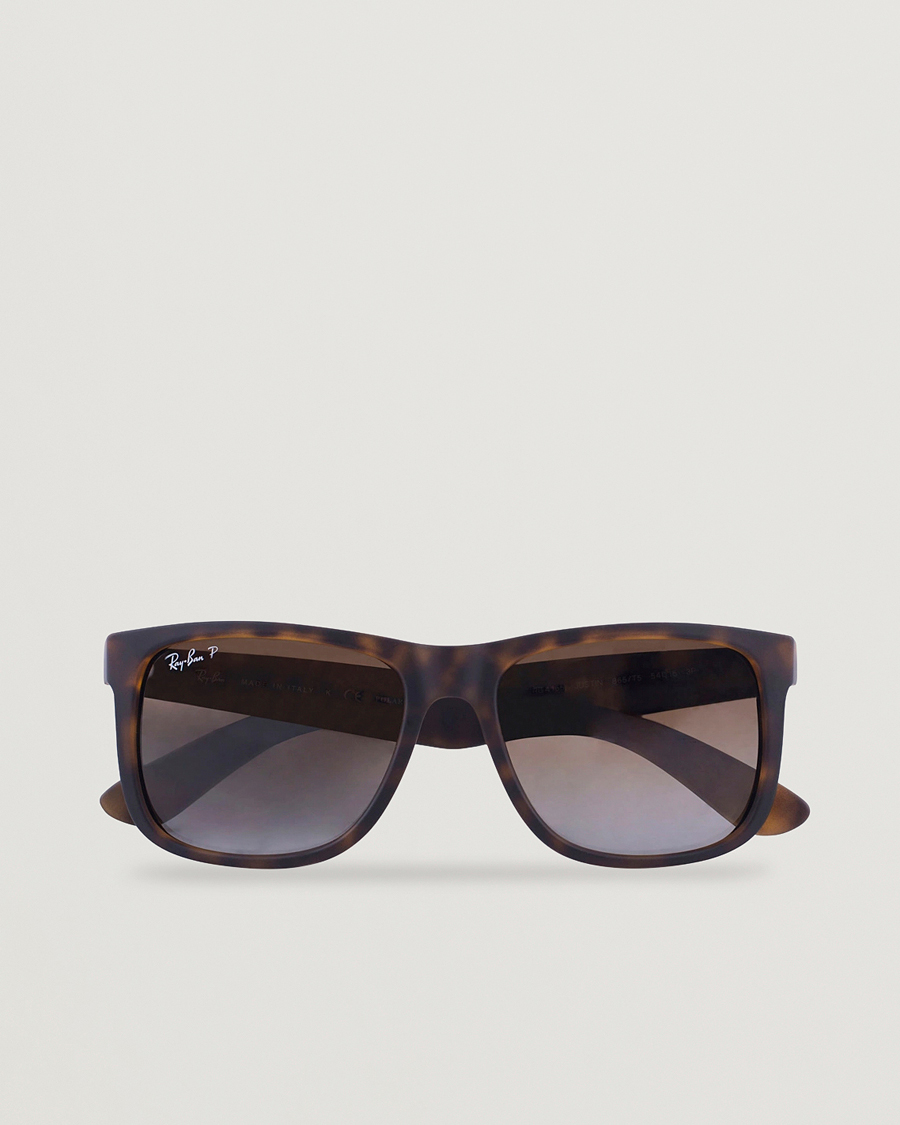 Mies | Aurinkolasit | Ray-Ban | 0RB4165 Justin Polarized Wayfarer Sunglasses Havana/Brown