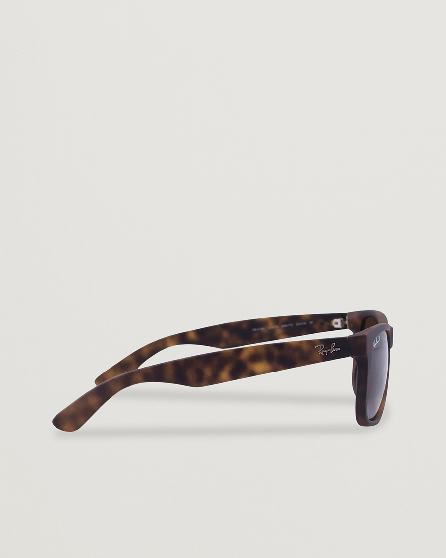 Mies | Aurinkolasit | Ray-Ban | 0RB4165 Justin Polarized Wayfarer Sunglasses Havana/Brown