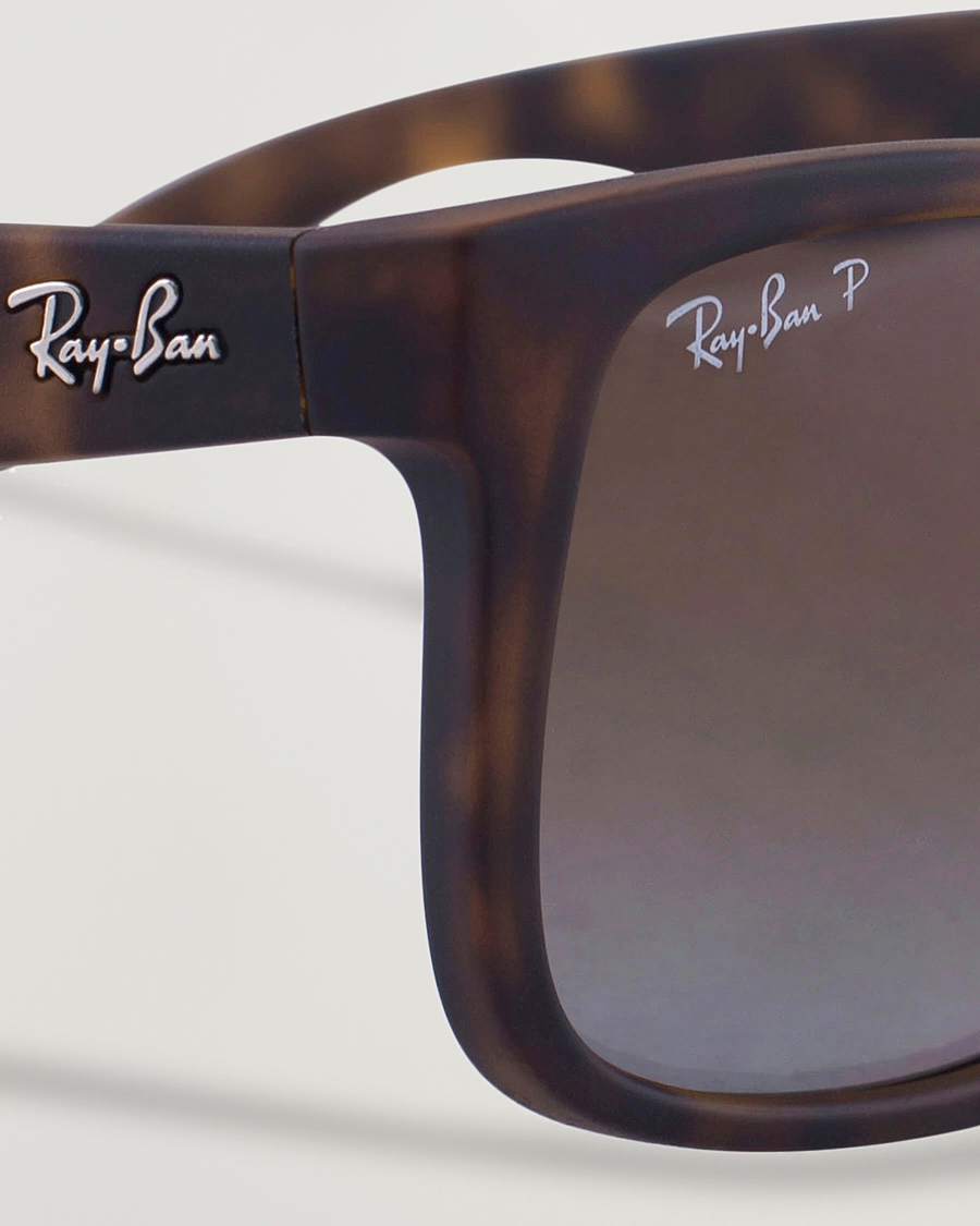 Mies | Aurinkolasit | Ray-Ban | 0RB4165 Justin Polarized Wayfarer Sunglasses Havana/Brown