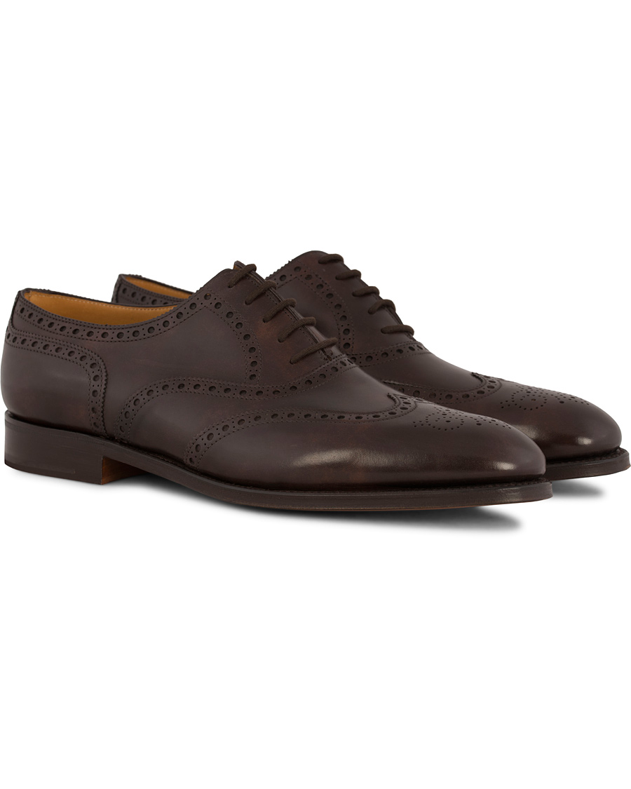 Mies | John Lobb Stowey Brogue Dark Brown Misty Calf | John Lobb | Stowey Brogue Dark Brown Misty Calf