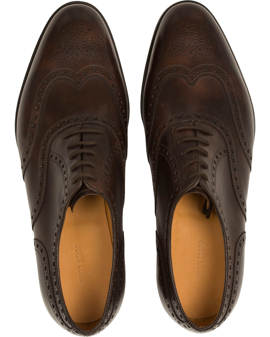 Mies | John Lobb Stowey Brogue Dark Brown Misty Calf | John Lobb | Stowey Brogue Dark Brown Misty Calf