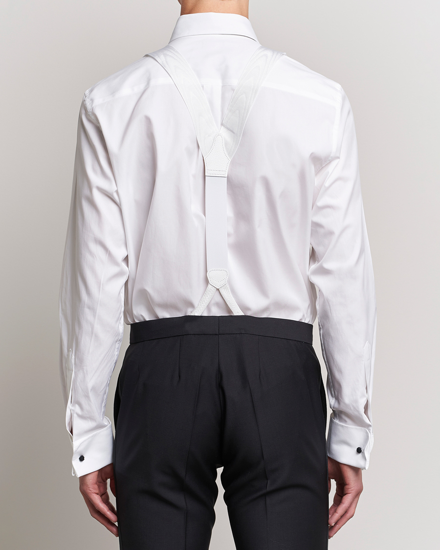 Mies | Albert Thurston Moiré Braces 40mm White | Albert Thurston | Moiré Braces 40mm White