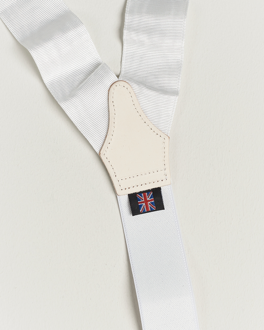 Mies | Albert Thurston Moiré Braces 40mm White | Albert Thurston | Moiré Braces 40mm White