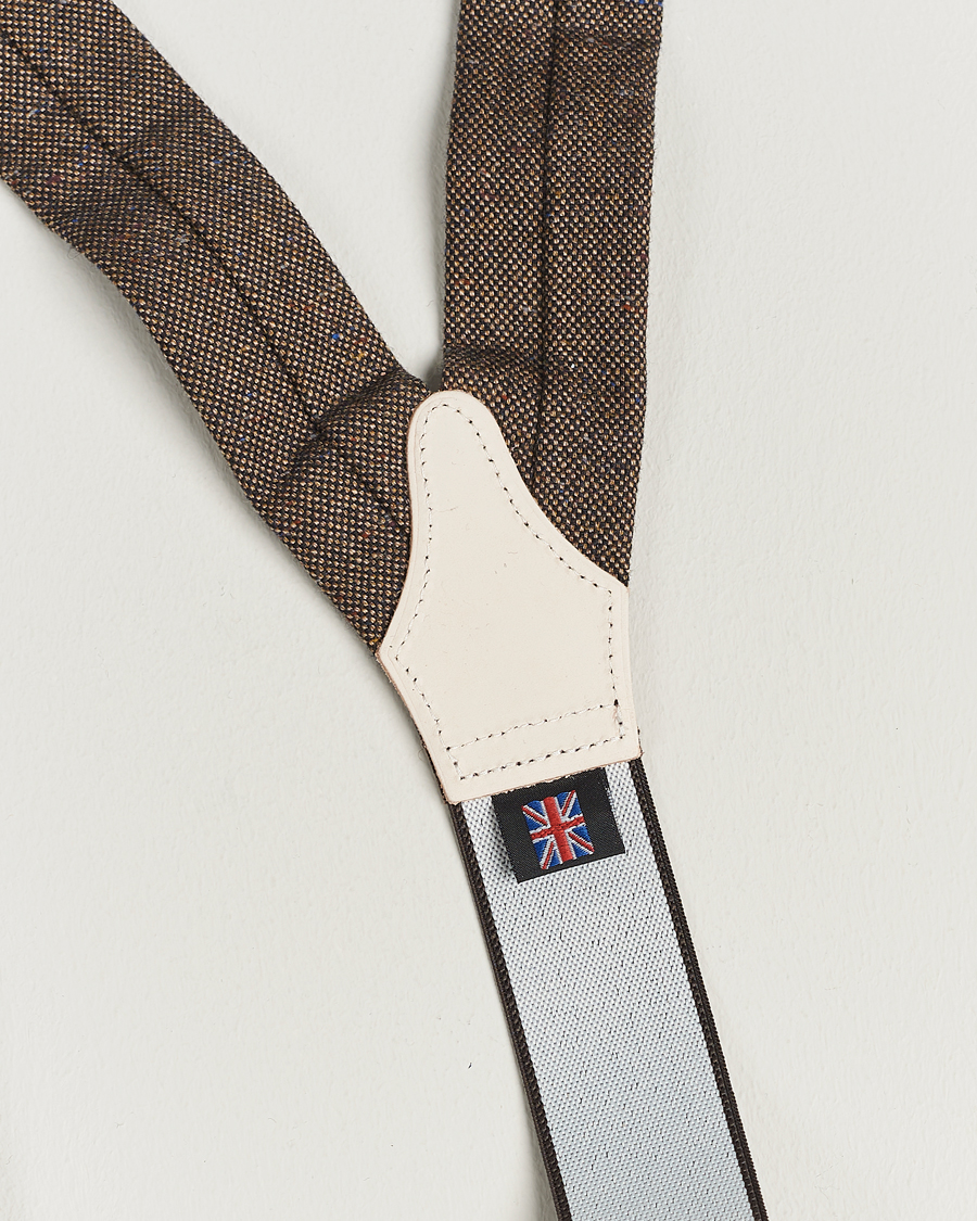 Mies | Henkselit | Albert Thurston | Donegal Tweed Braces 40mm Dark Brown