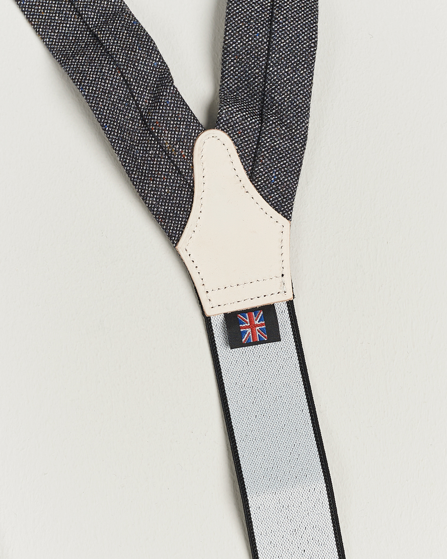 Mies | Henkselit | Albert Thurston | Donegal Tweed Braces 40mm Dark Grey