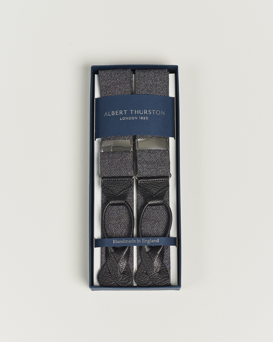 Mies | Henkselit | Albert Thurston | Donegal Tweed Braces 40mm Dark Grey 