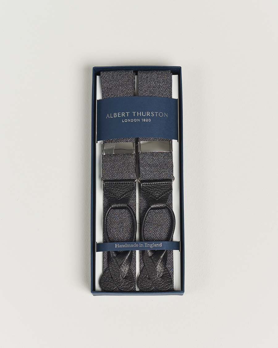 Mies | Henkselit | Albert Thurston | Donegal Tweed Braces 40mm Dark Grey