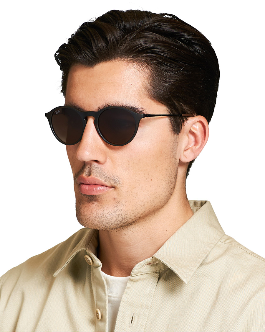 Mies | Aurinkolasit | Ray-Ban | 0RB4243 Round Sunglasses Rubber Havana