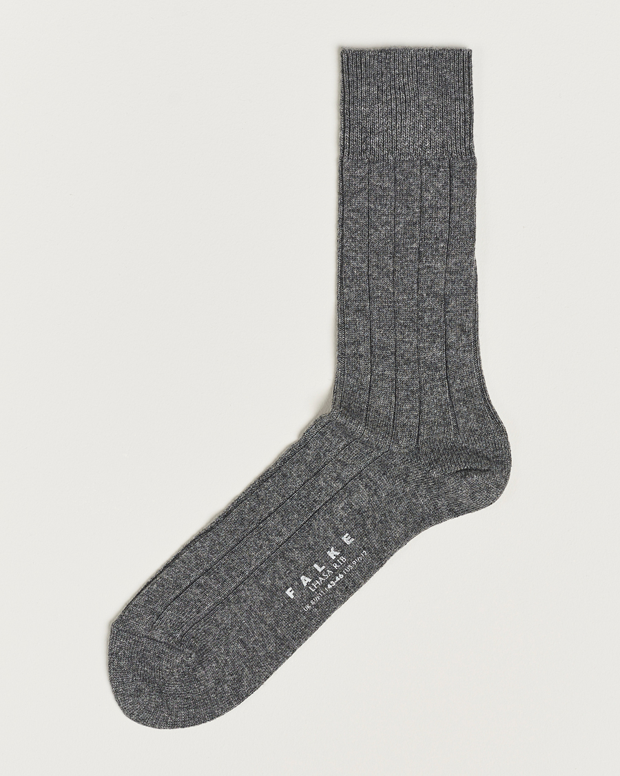 Miehet |  | Falke | Lhasa Cashmere Socks Light Grey