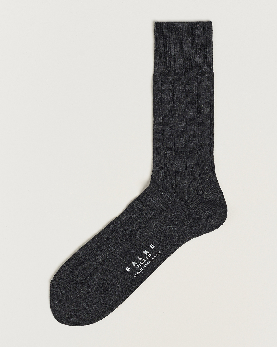 Mies | Alusvaatteet | Falke | Lhasa Cashmere Socks Antracite Grey