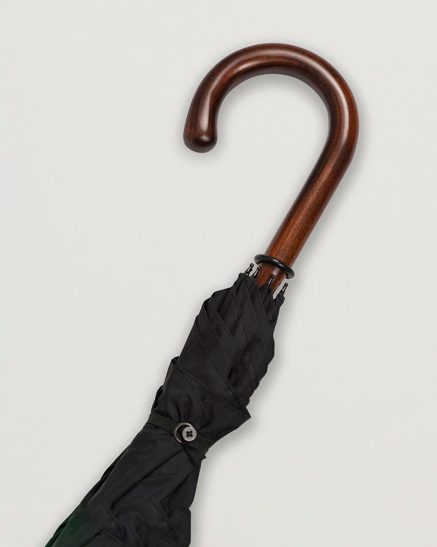 Mies | Sateenvarjot | Fox Umbrellas | Polished Cherrywood Solid Umbrella Black