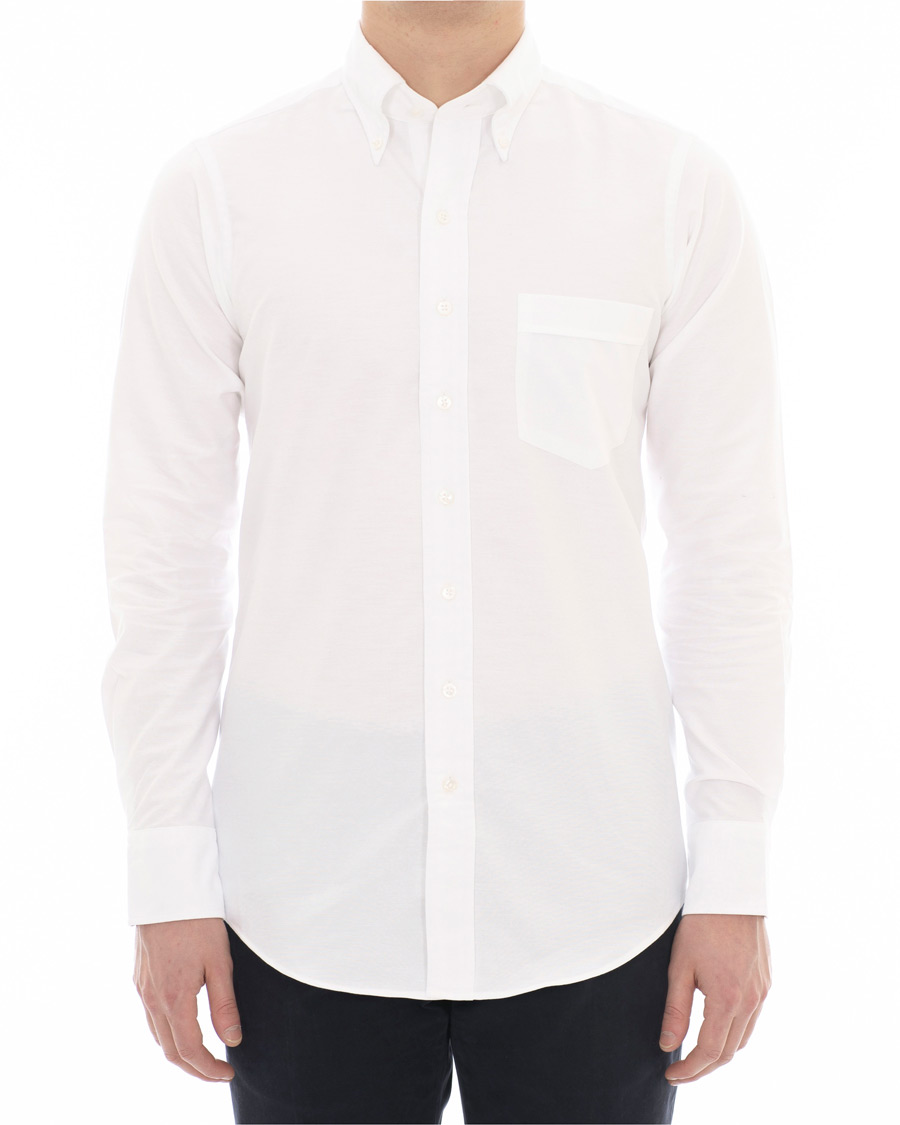 Mies |  | Drake's | Slim Fit Oxford BD Shirt White