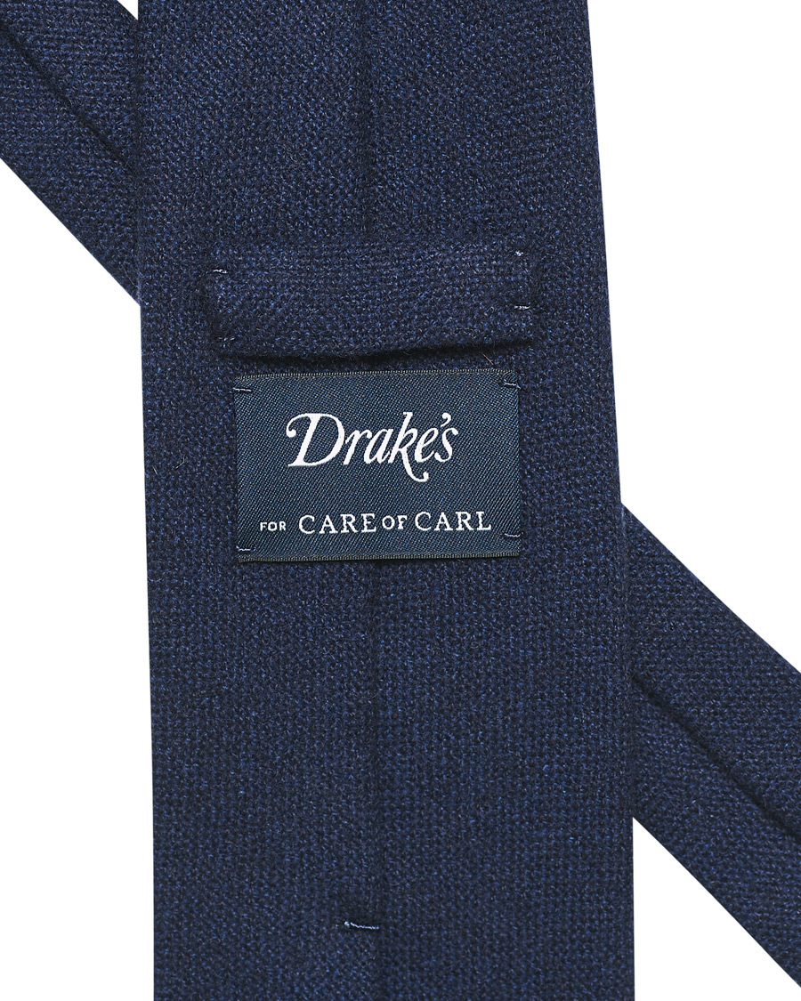 Mies | Solmiot | Drake's | Cashmere 8 cm Tie Navy