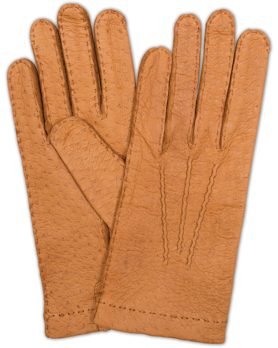 Mies | Käsineet | Hestra | Peccary Handsewn Unlined Glove Cognac