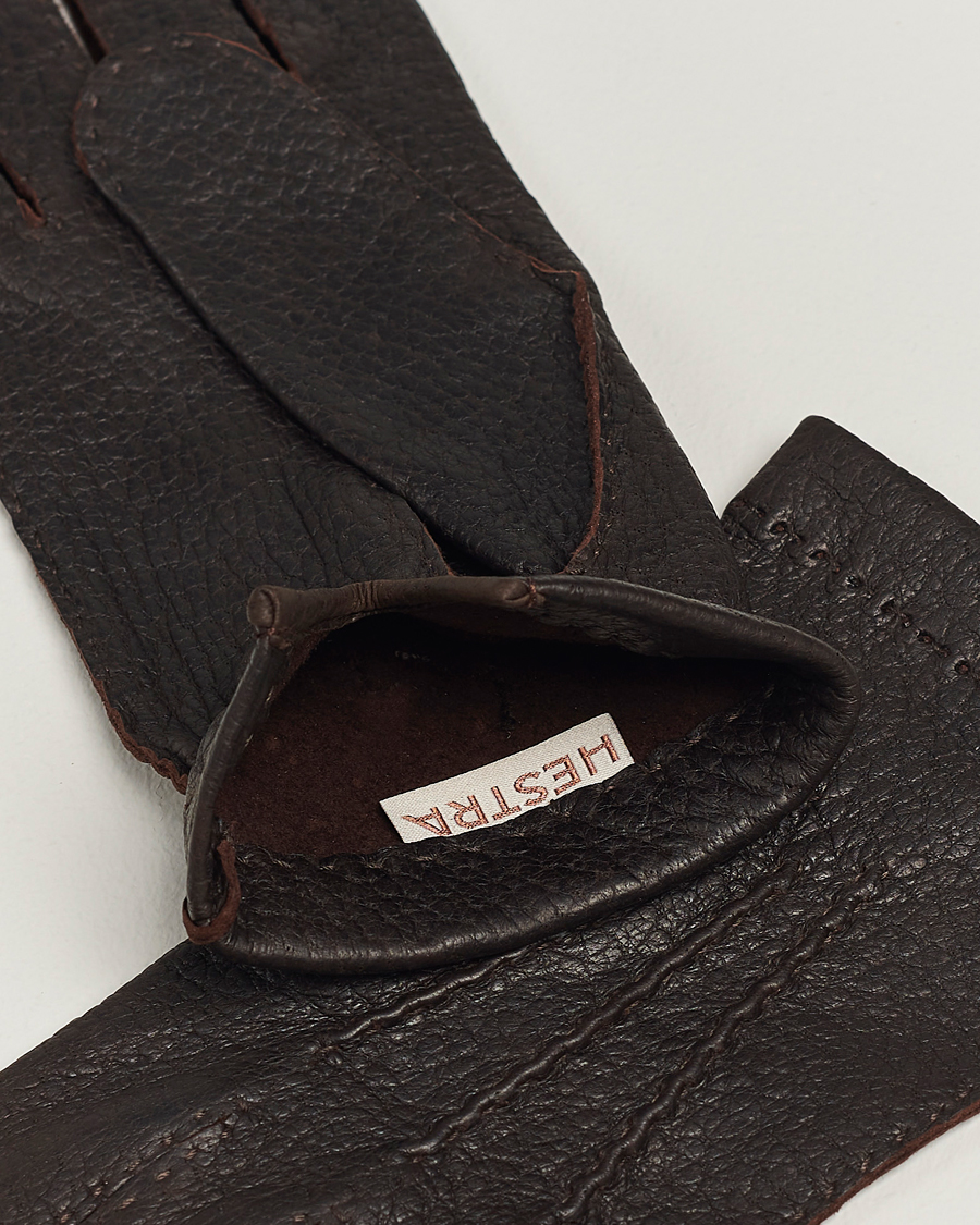 Mies | Business & Beyond | Hestra | Peccary Handsewn Unlined Glove Espresso